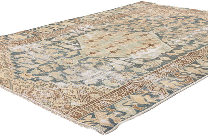 4 x 6 Antique-Worn Persian Malayer Rug 61264