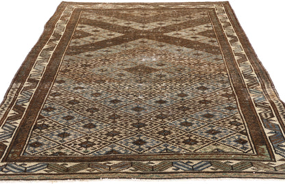 4 x 7 Antique-Worn Persian Hamadan Rug 61016