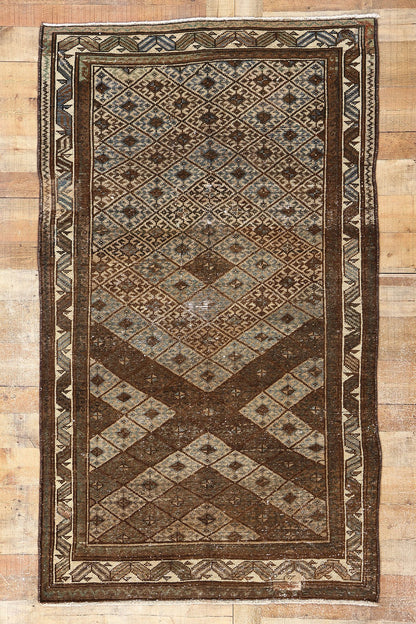 4 x 7 Antique-Worn Persian Hamadan Rug 61016