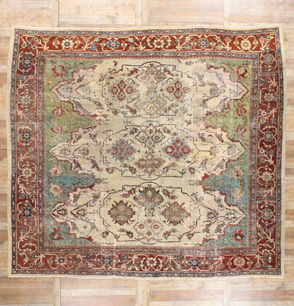 14 x 12 Antique Persian Sultanabad Rug 78330