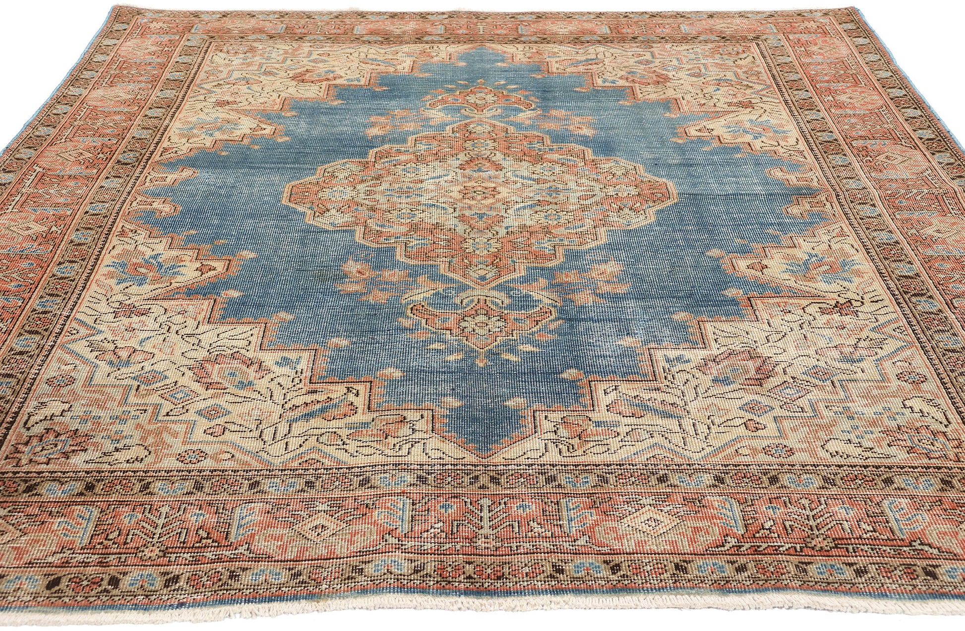 5 x 7 Antique Persian Tabriz Rug 60876