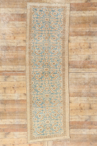 3 x 10 Vintage Blue Persian Malayer Rug 53922