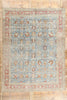 9 x 12 Antique-Worn Blue Persian Tabriz Rug 53174