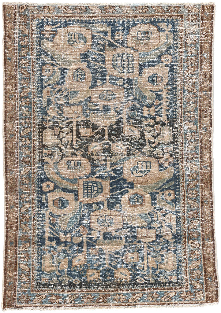 3 x 5 Antique-Worn Persian Hamadan Rug 61276