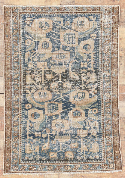 3 x 5 Antique-Worn Persian Hamadan Rug 61276