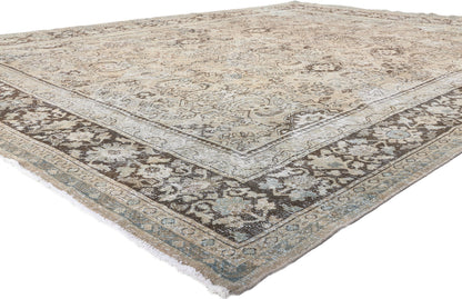 9 x 13 Antique-Worn Persian Mahal Rug 61278
