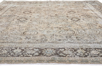 9 x 13 Antique-Worn Persian Mahal Rug 61278