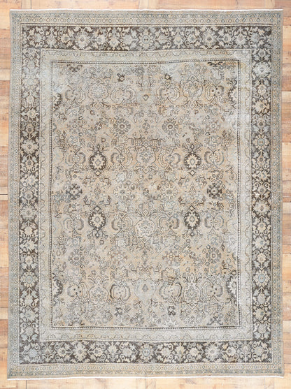 9 x 13 Antique-Worn Persian Mahal Rug 61278