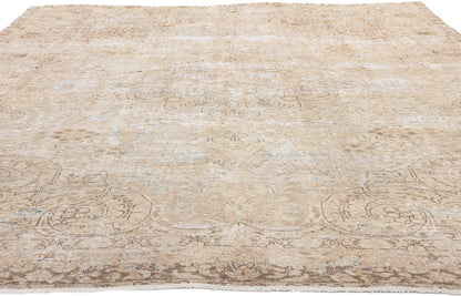 7 x 9 Antique-Worn Persian Tabriz Rug 61272