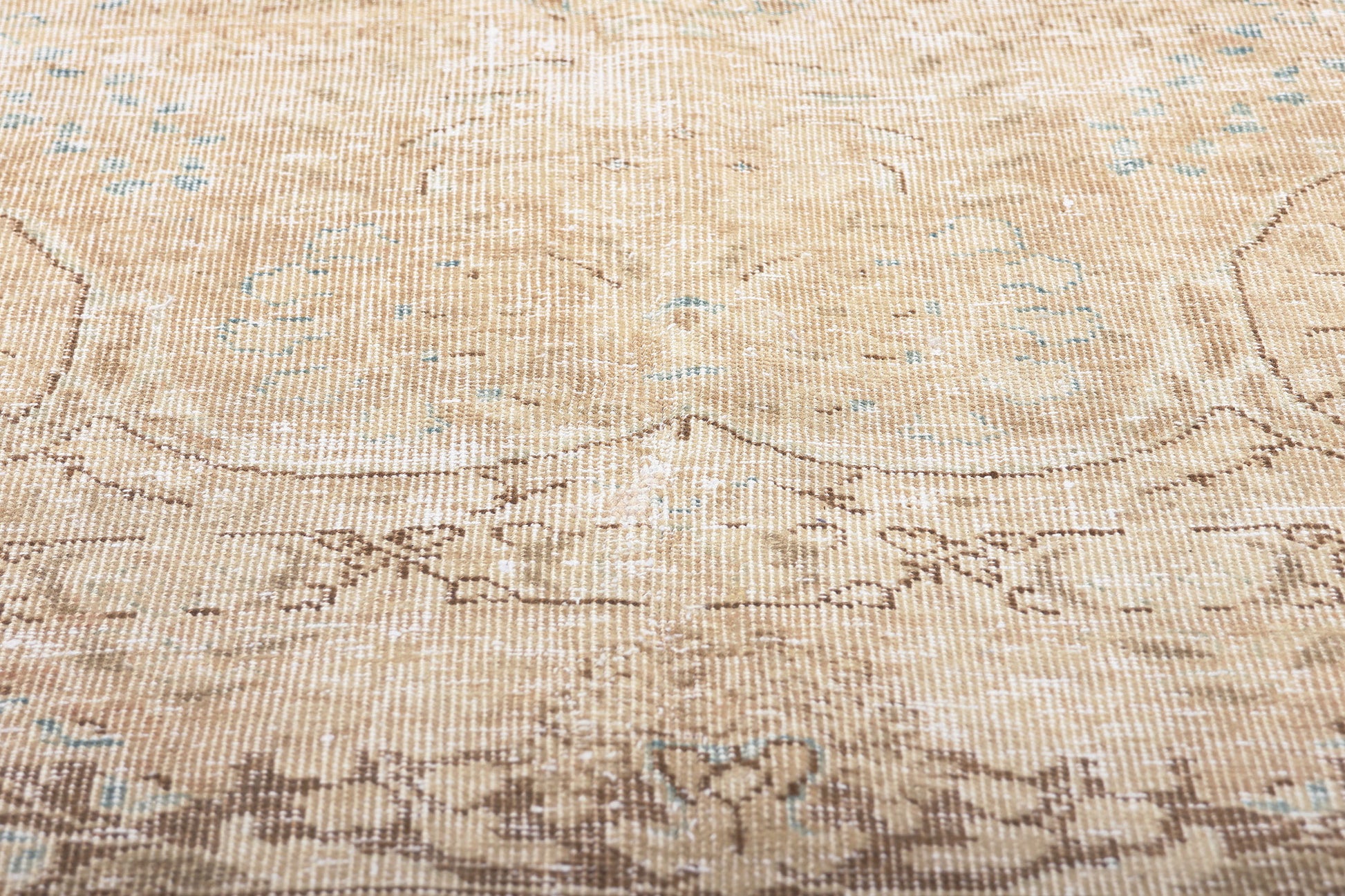 7 x 9 Antique-Worn Persian Tabriz Rug 61272