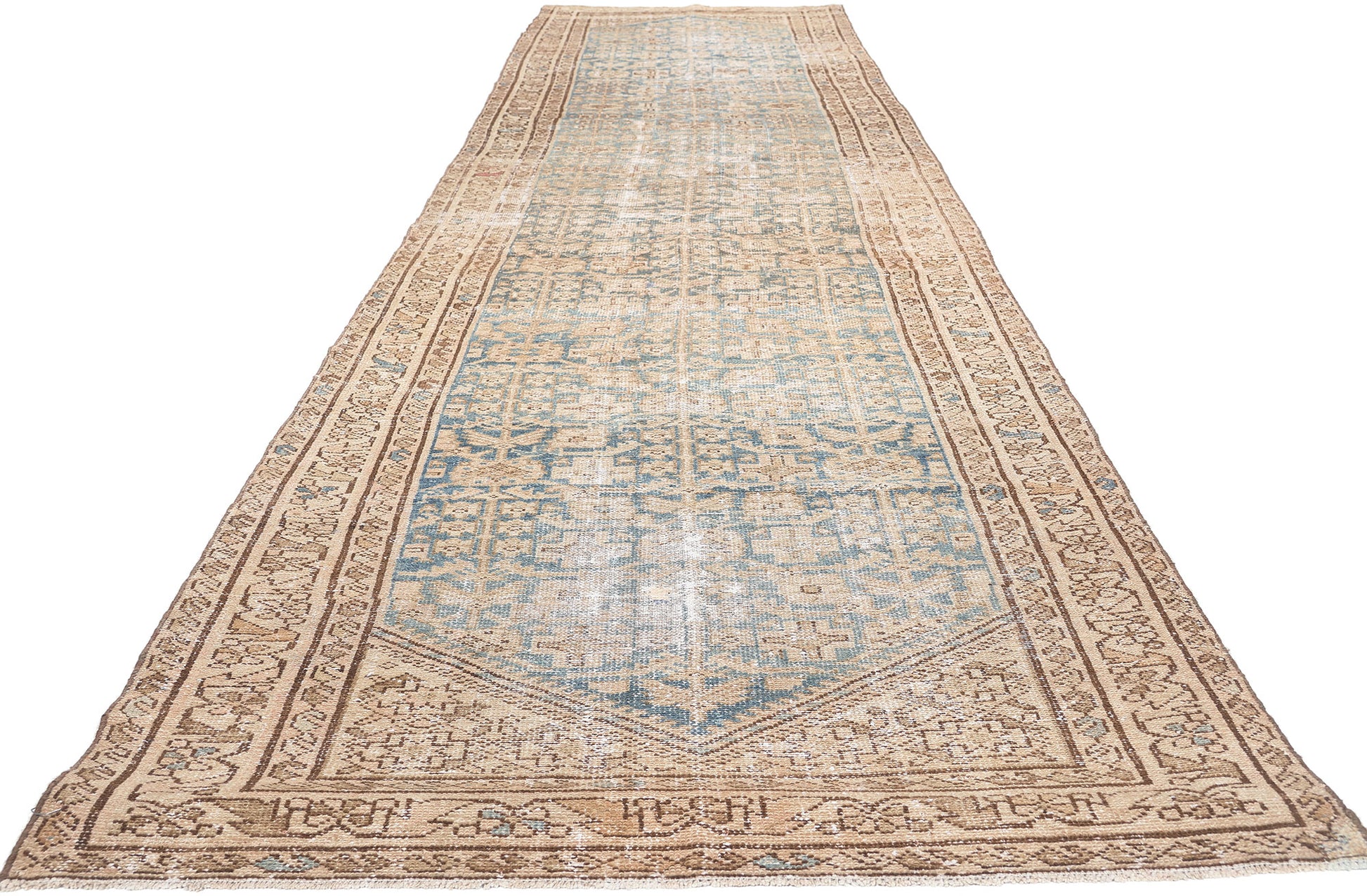3 x 17 Antique-Worn Persian Malayer Rug 61275