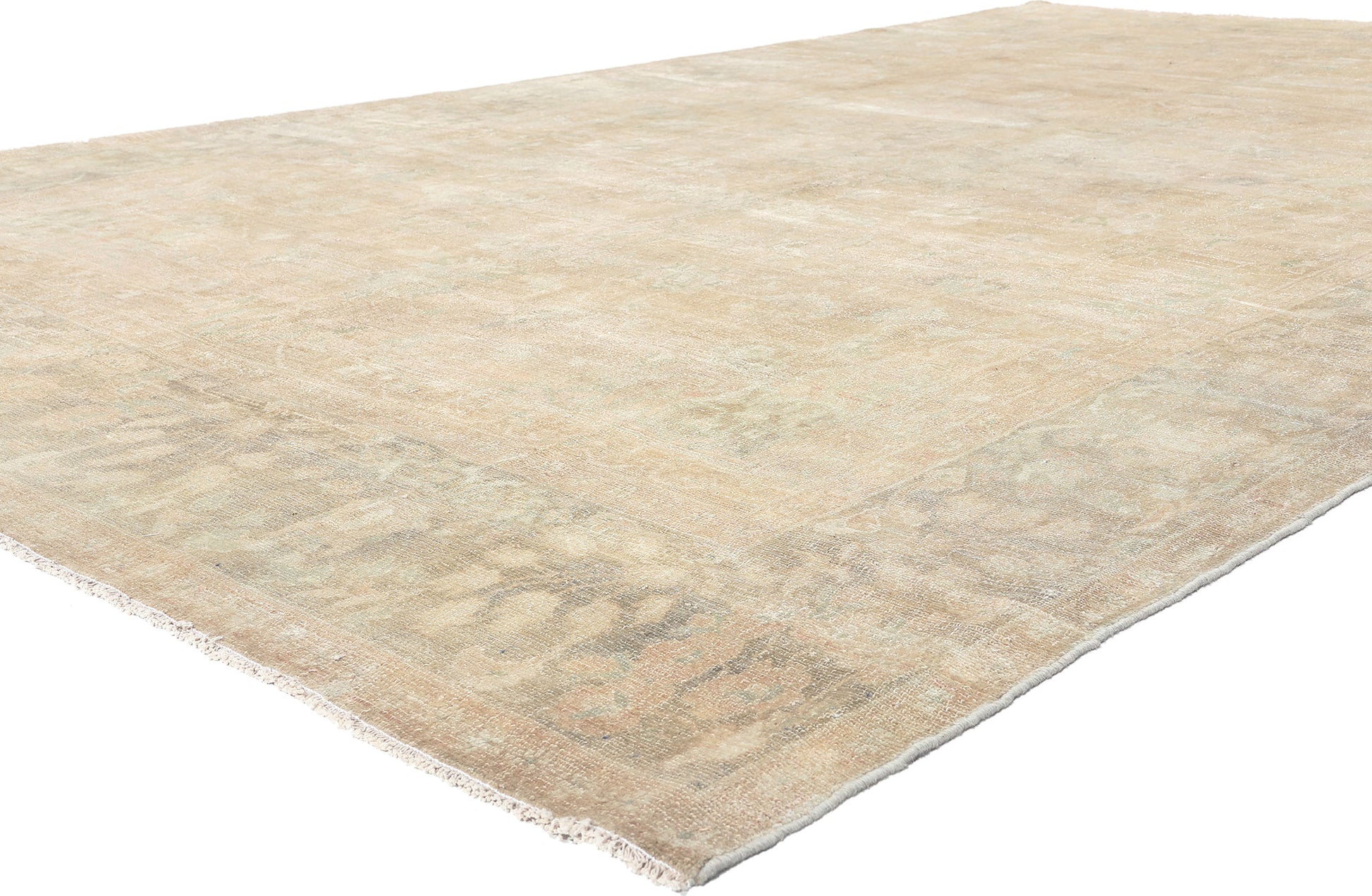 8 x 15 Antique-Worn Persian Tabriz Rug 61273