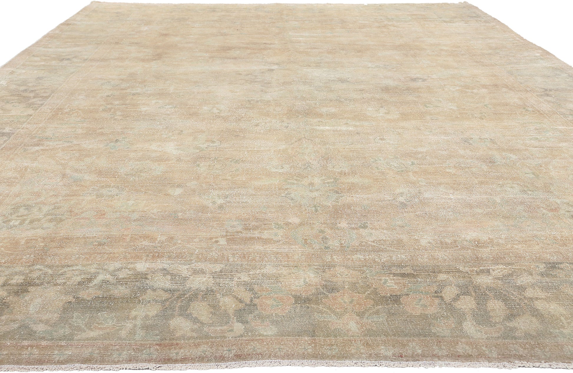 8 x 15 Antique-Worn Persian Tabriz Rug 61273