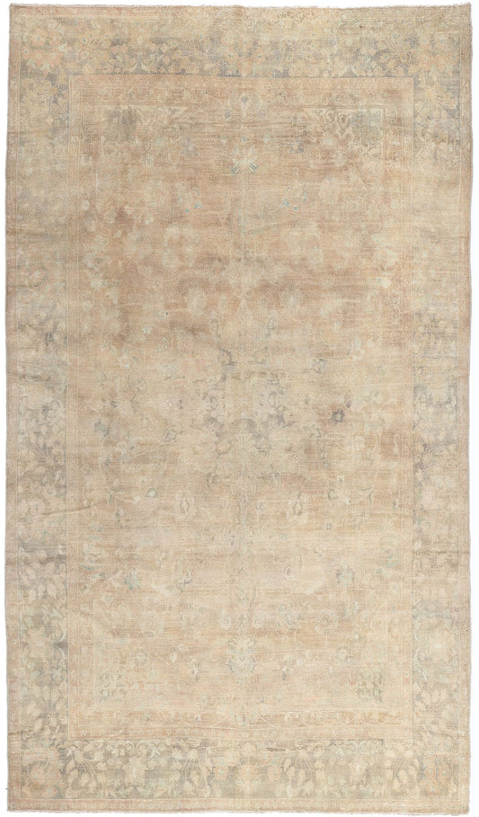 8 x 15 Antique-Worn Persian Tabriz Rug 61273