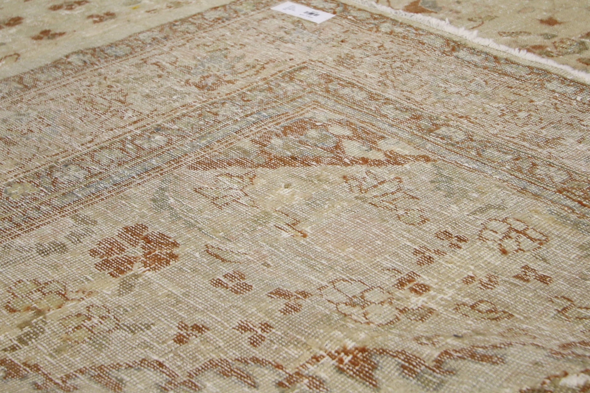 7 x 9 Antique-Worn Persian Mahal Rug 74939