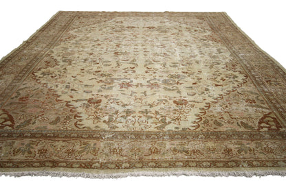 7 x 9 Antique-Worn Persian Mahal Rug 74939