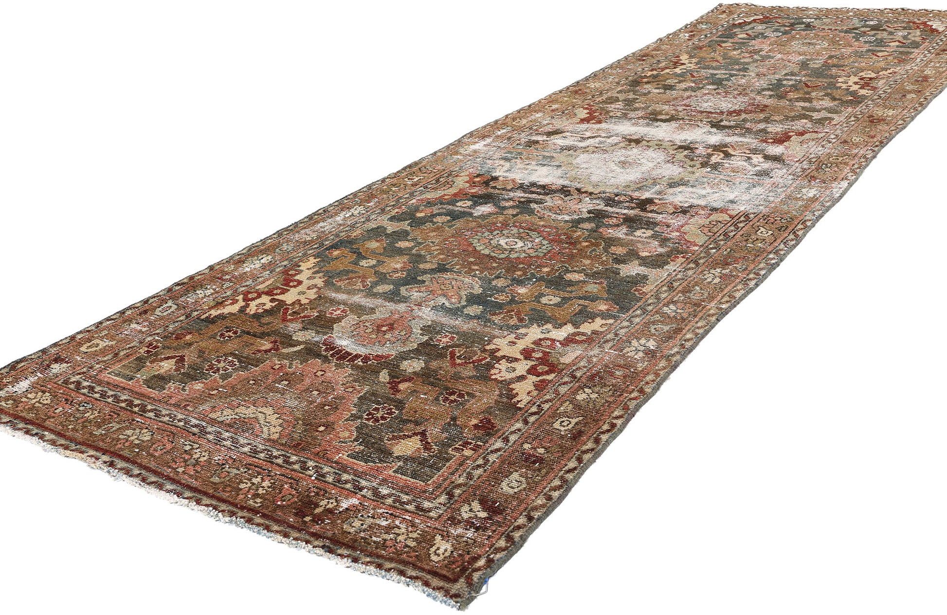 3 x 11 Antique-Worn Persian Malayer Rug 53763