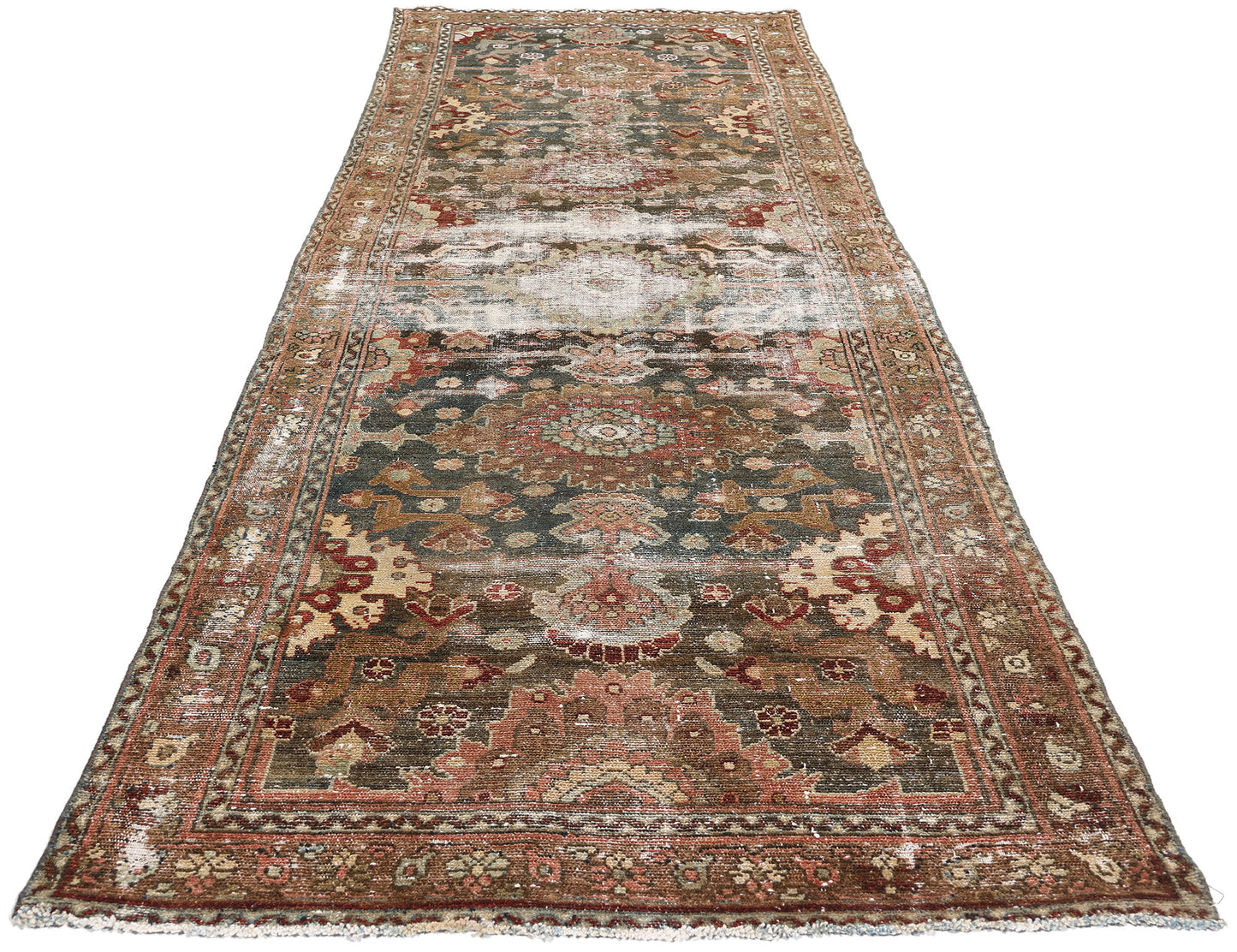 3 x 11 Antique-Worn Persian Malayer Rug 53763