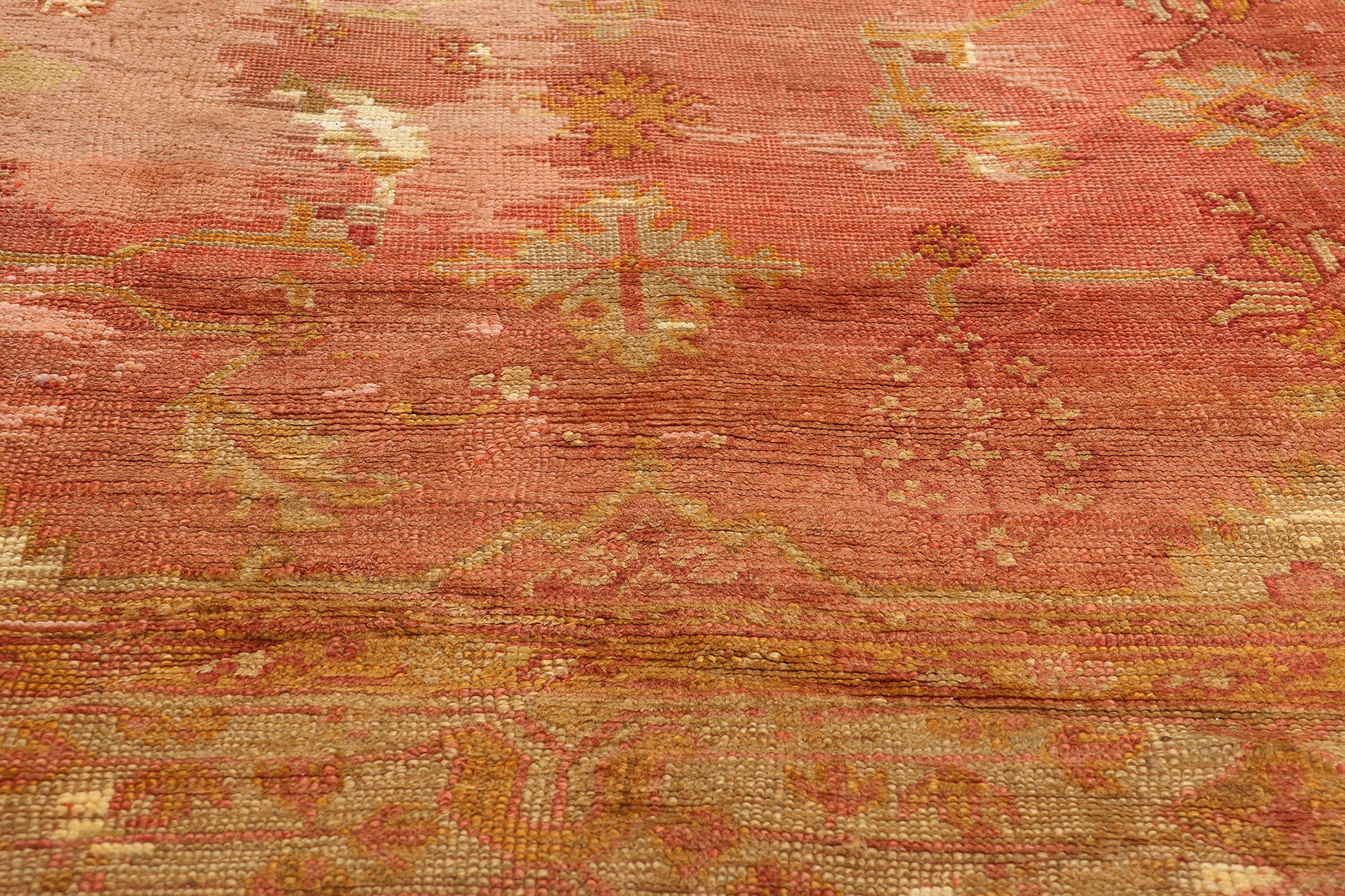 12 x 17 Antique-Worn Turkish Oushak Rug 78764
