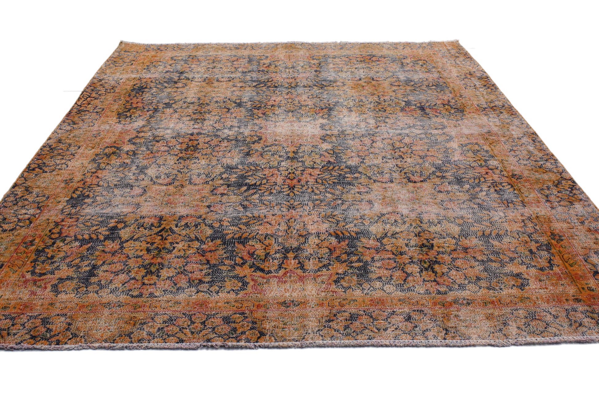 7 x 10 Vintage Persian Kerman Rug 80304