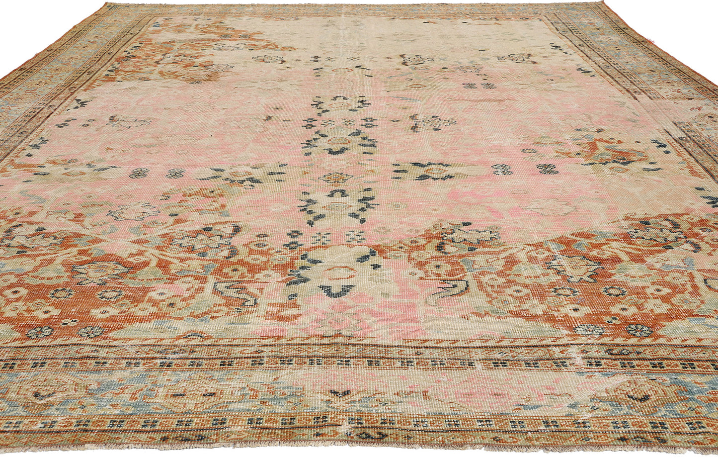 9 x 12 Antique Pink Persian Sultanabad Rug 53910