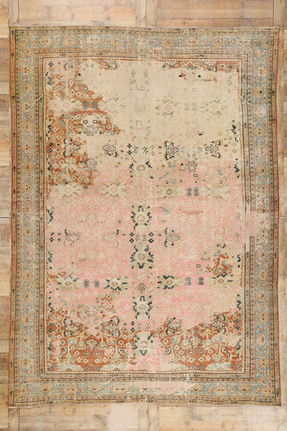 9 x 12 Antique Pink Persian Sultanabad Rug 53910