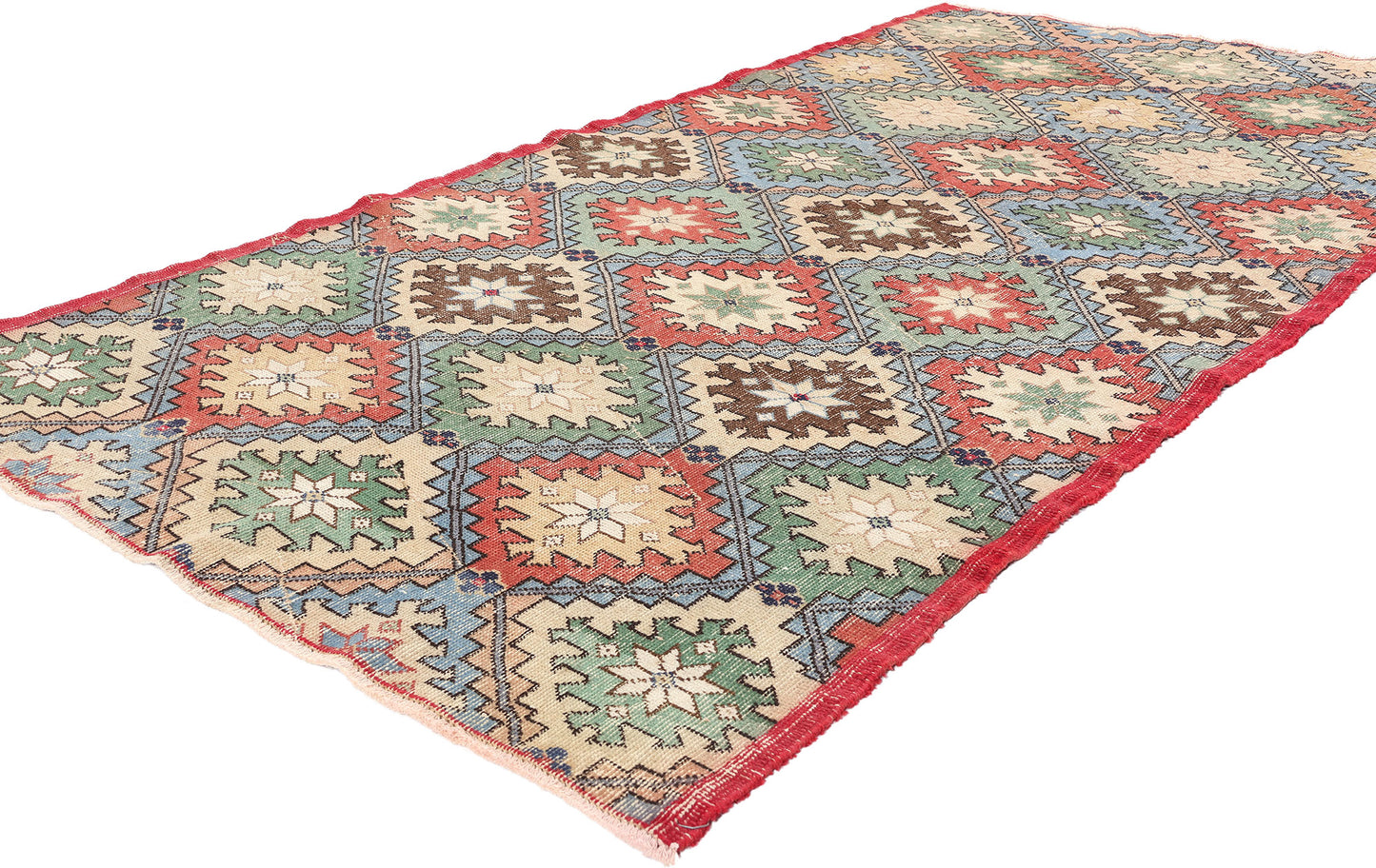 4 x 8 Vintage Turkish Sivas Rug 51996
