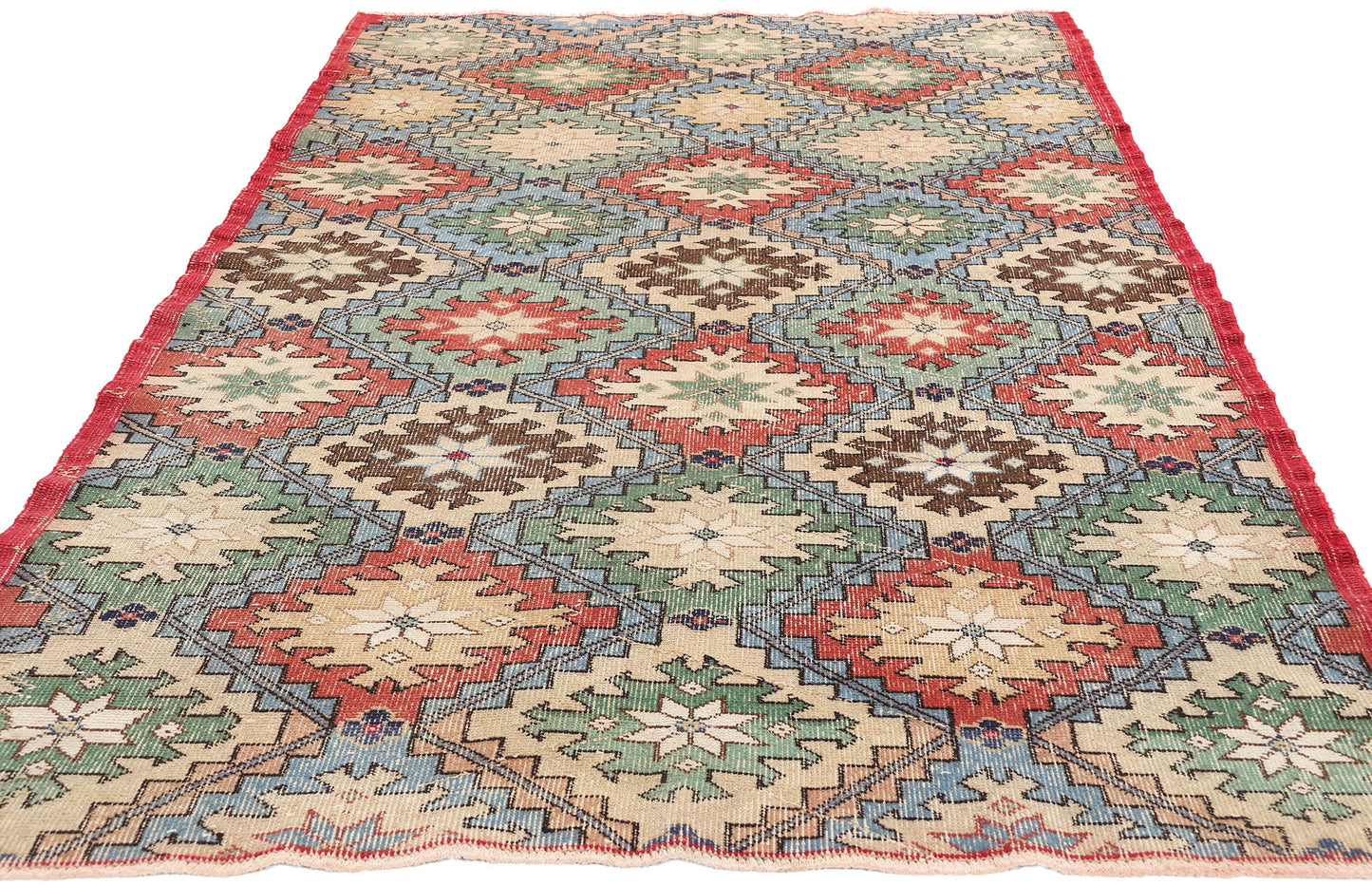 4 x 8 Vintage Turkish Sivas Rug 51996