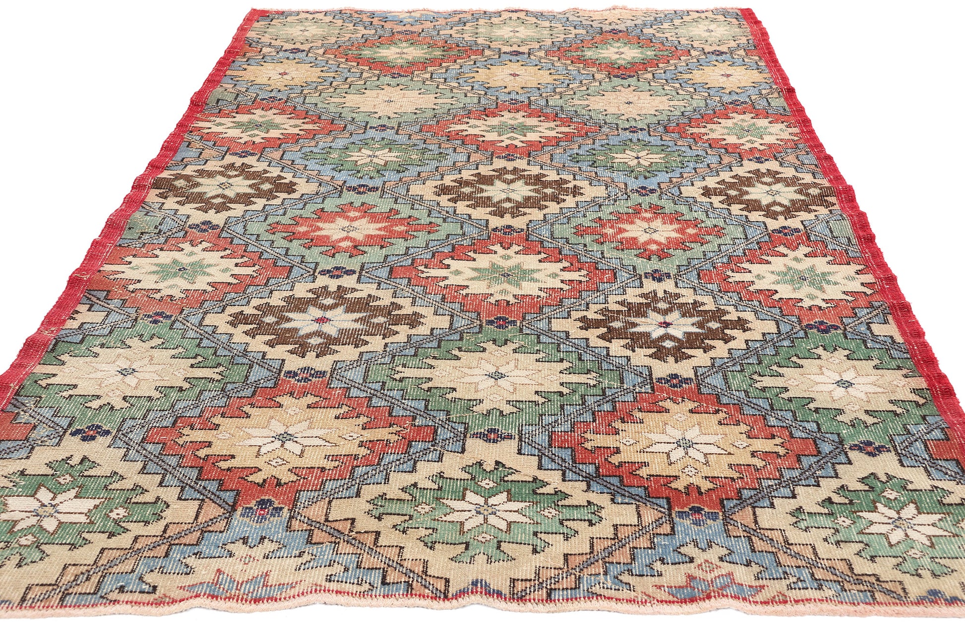 4 x 8 Vintage Turkish Sivas Rug 51996