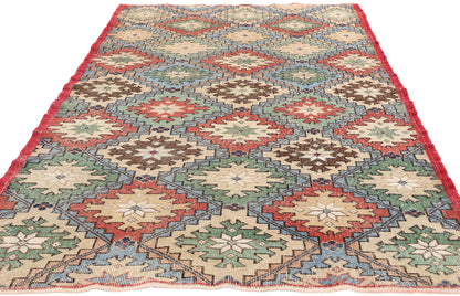 4 x 8 Vintage Turkish Sivas Rug 51996
