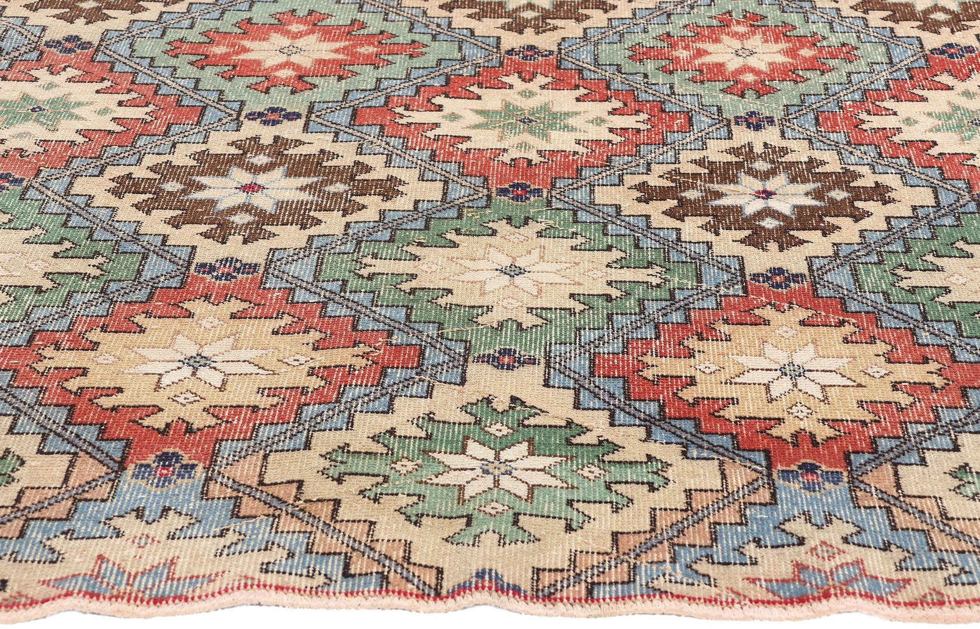 4 x 8 Vintage Turkish Sivas Rug 51996