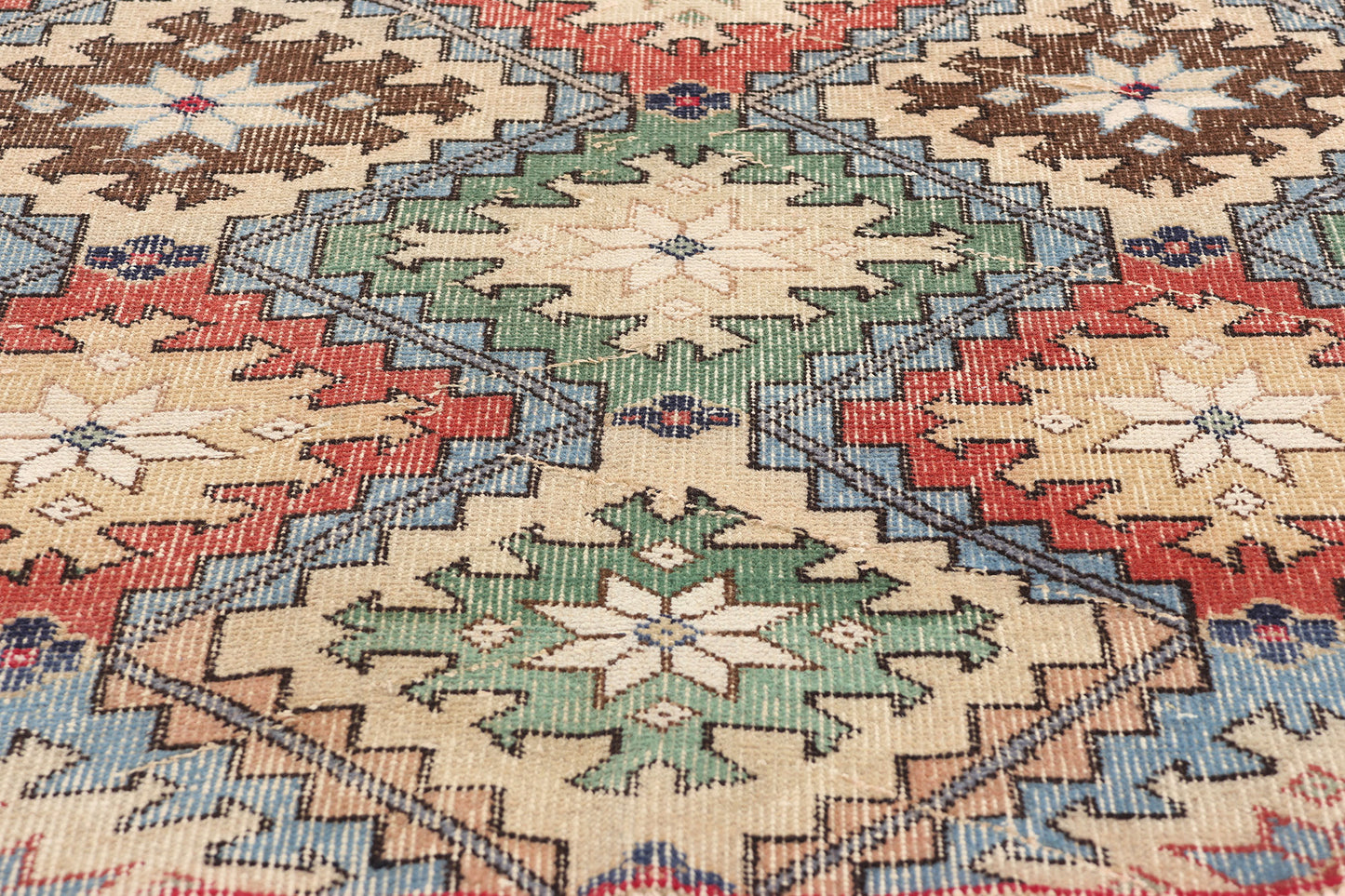 4 x 8 Vintage Turkish Sivas Rug 51996