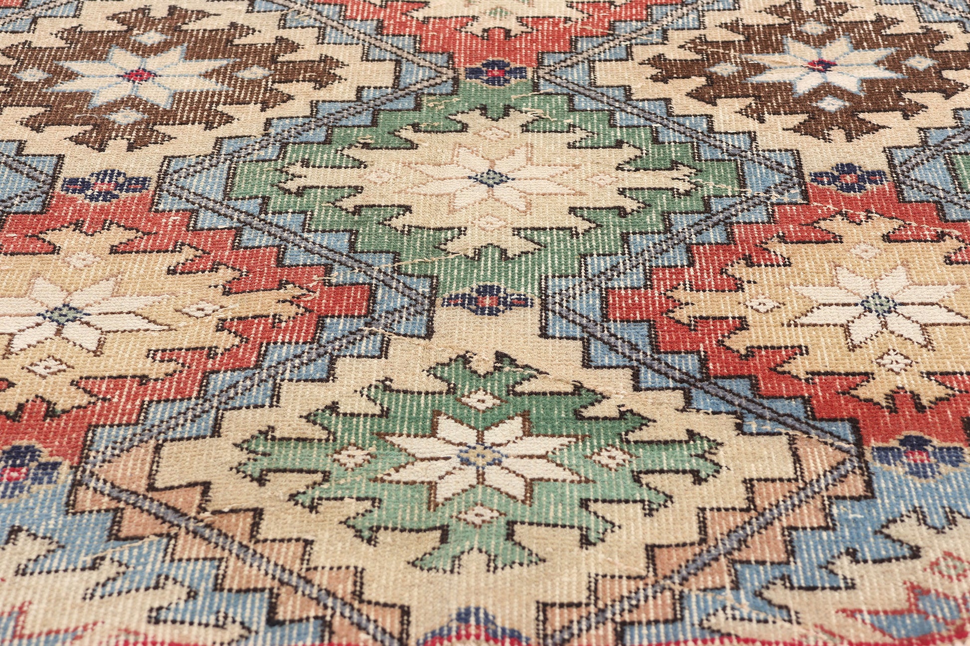 4 x 8 Vintage Turkish Sivas Rug 51996