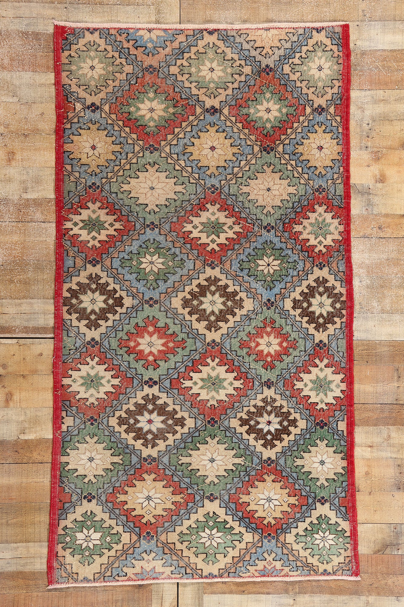 4 x 8 Vintage Turkish Sivas Rug 51996