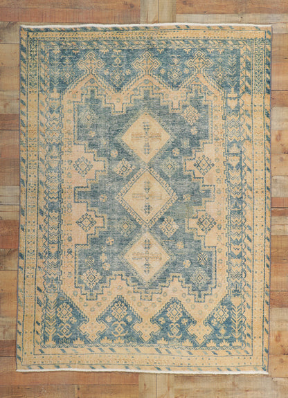 5 x 7 Vintage-Worn Persian Viss Rug 61121