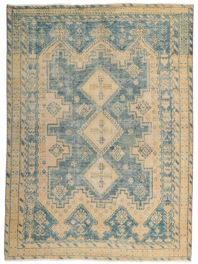 5 x 7 Vintage-Worn Persian Viss Rug 61121