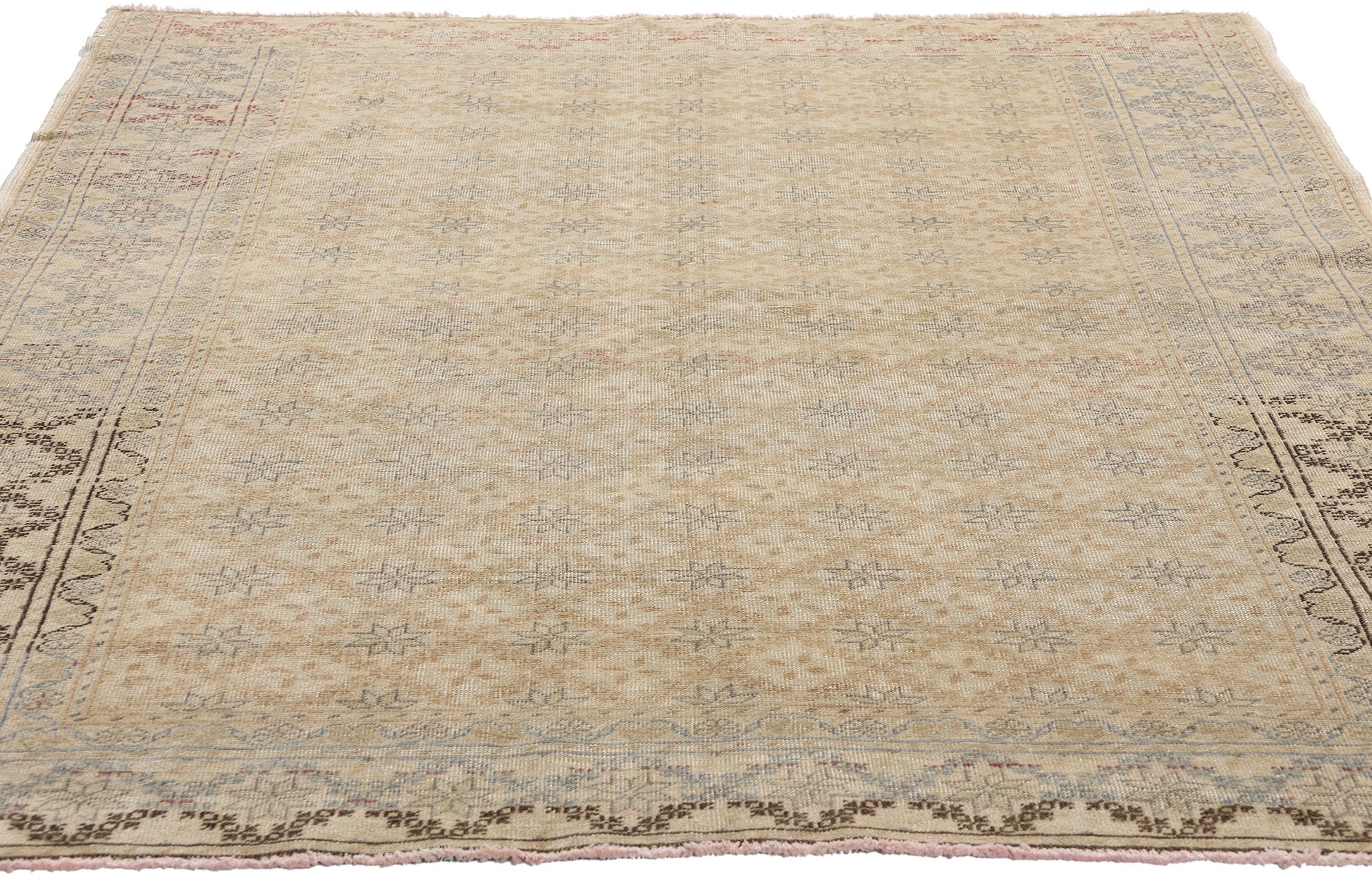 4 x 5 Vintage Turkish Sivas Rug 53938