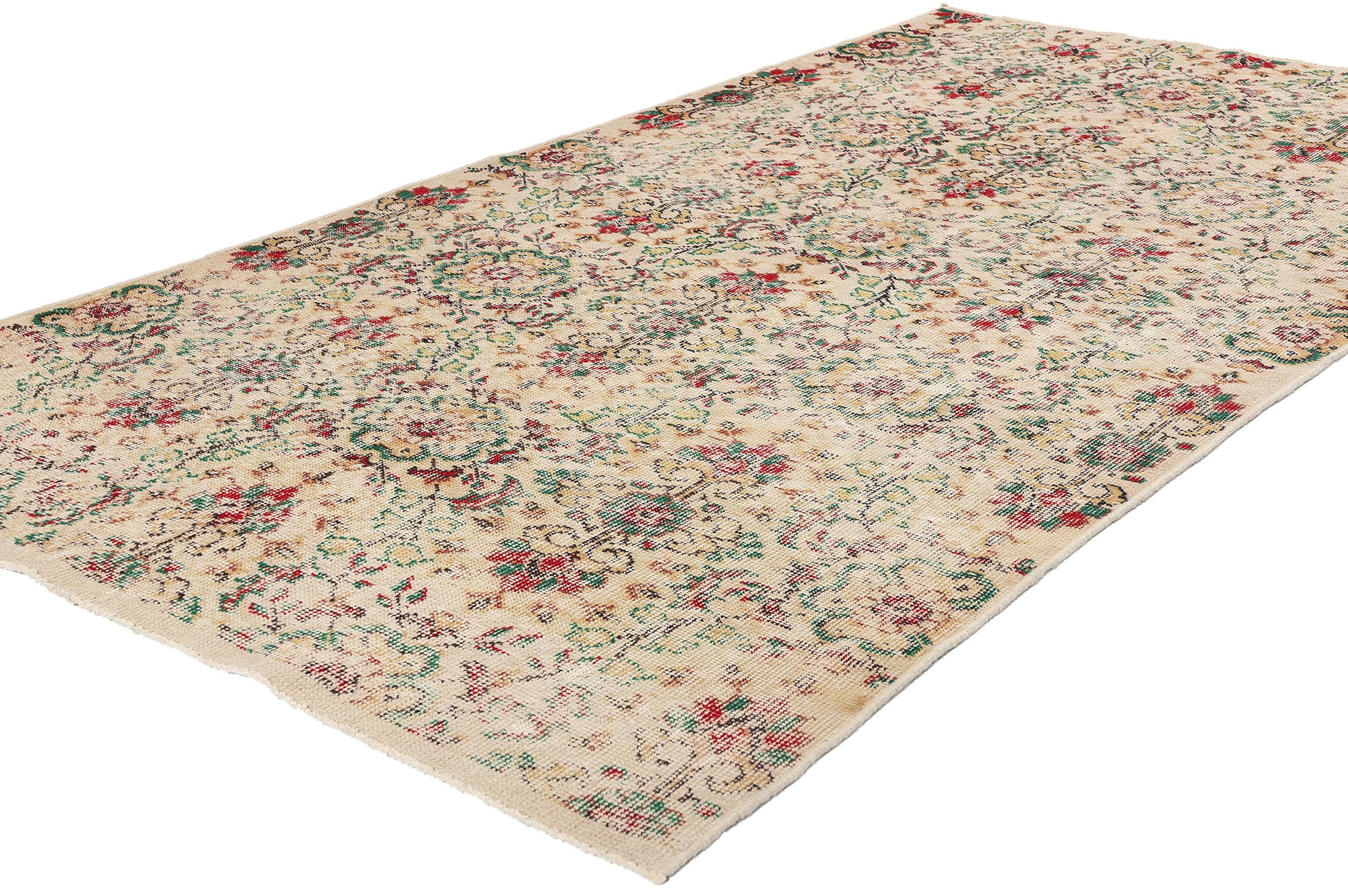 4 x 7 Vintage Turkish Sivas Rug 52011