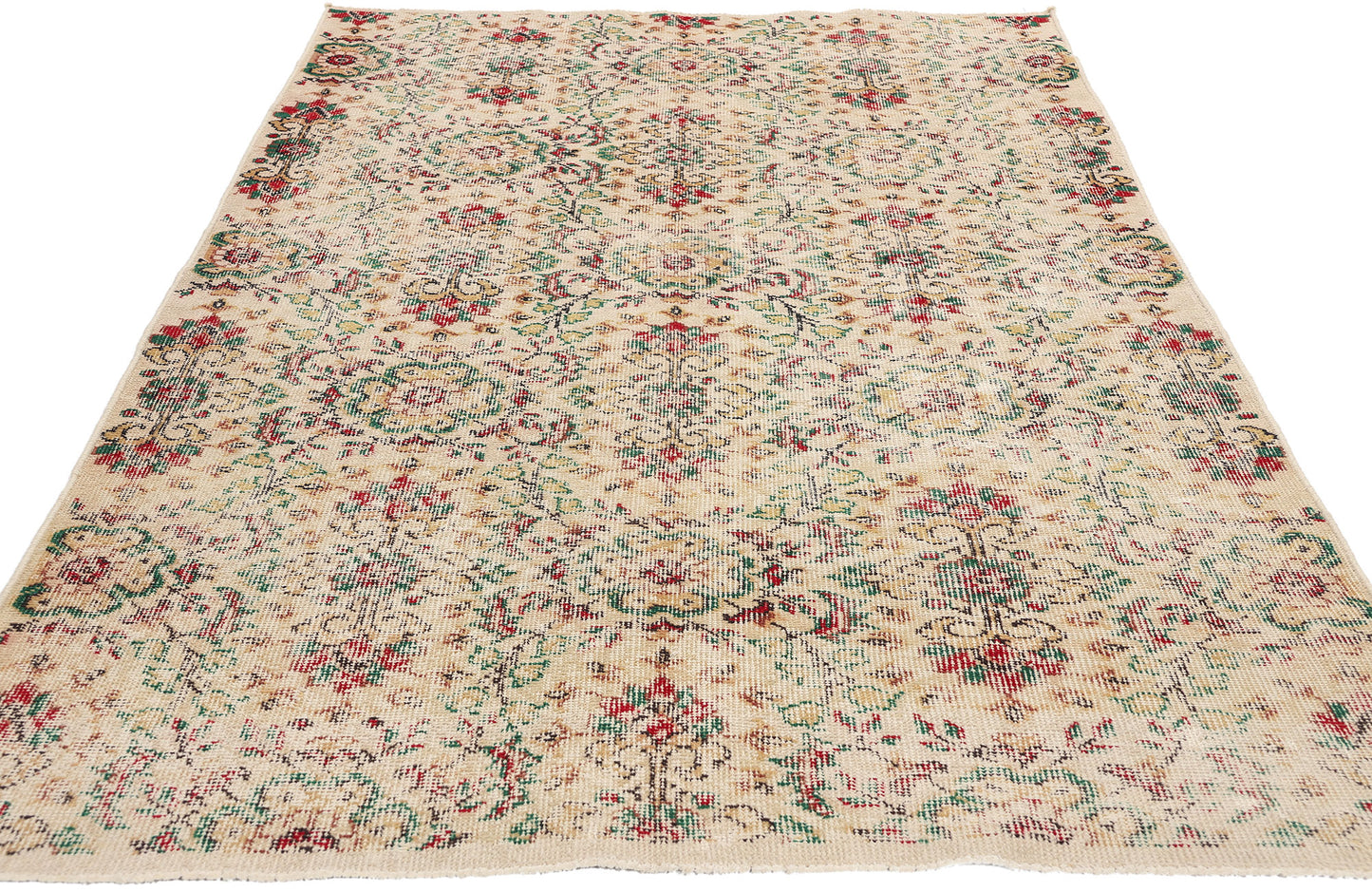 4 x 7 Vintage Turkish Sivas Rug 52011