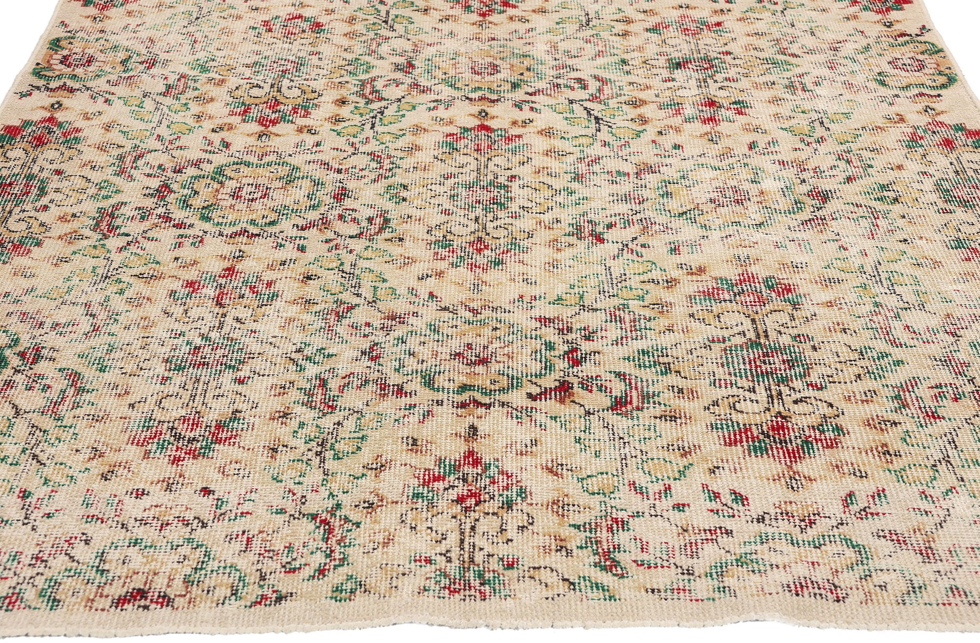 4 x 7 Vintage Turkish Sivas Rug 52011