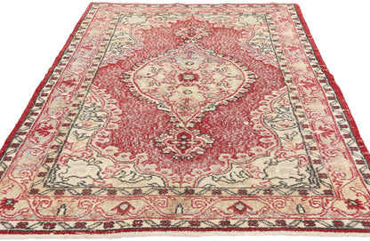 4 x 7 Vintage Red Turkish Sivas Rug 51941