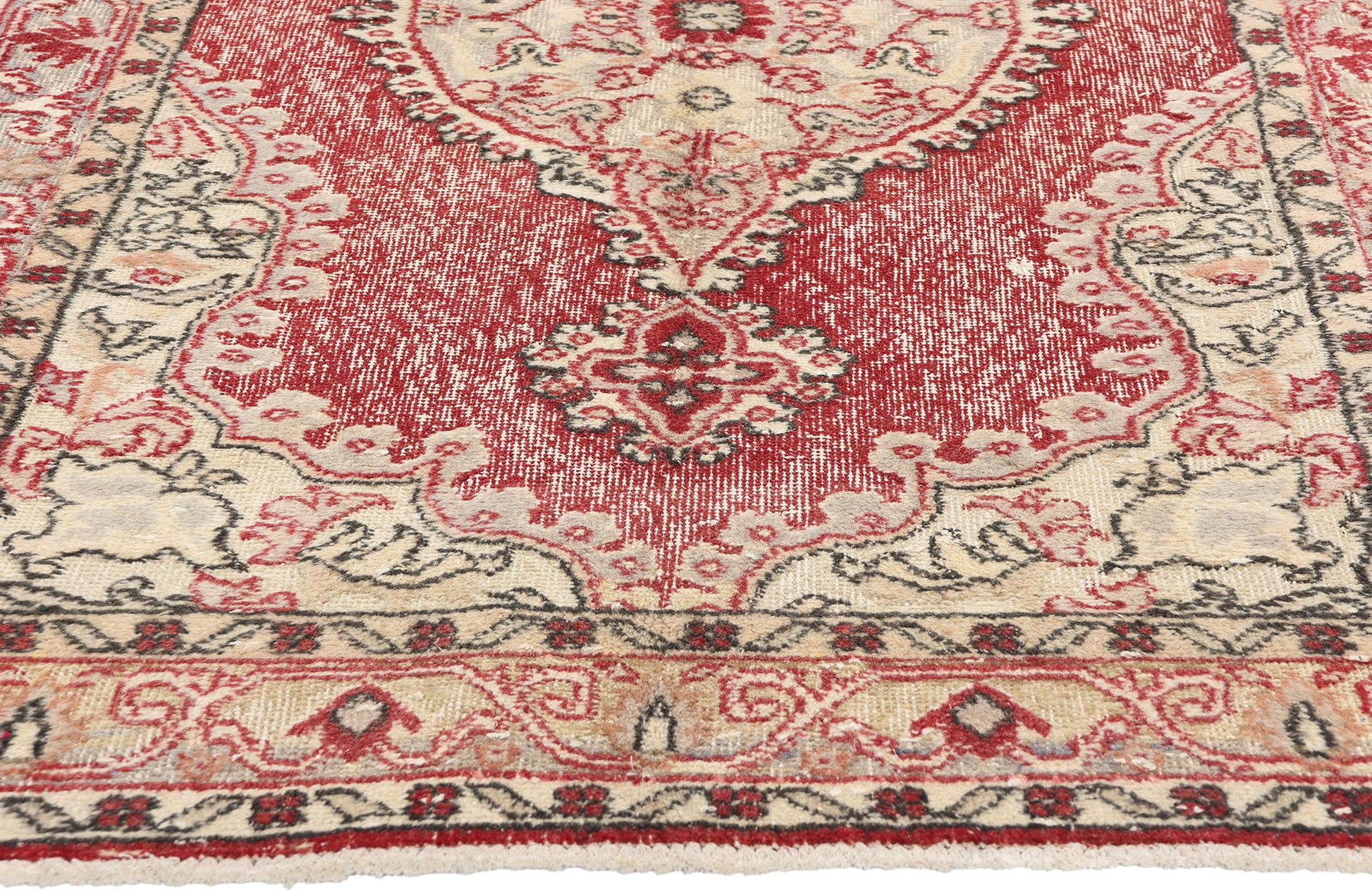4 x 7 Vintage Red Turkish Sivas Rug 51941