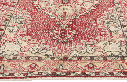 4 x 7 Vintage Red Turkish Sivas Rug 51941