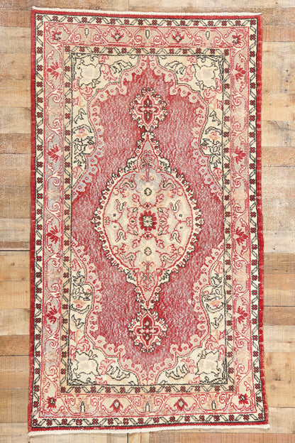 4 x 7 Vintage Red Turkish Sivas Rug 51941