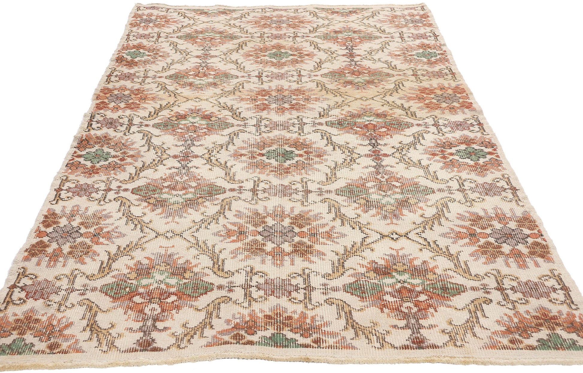 4 x 7 Vintage Turkish Sivas Rug 51944