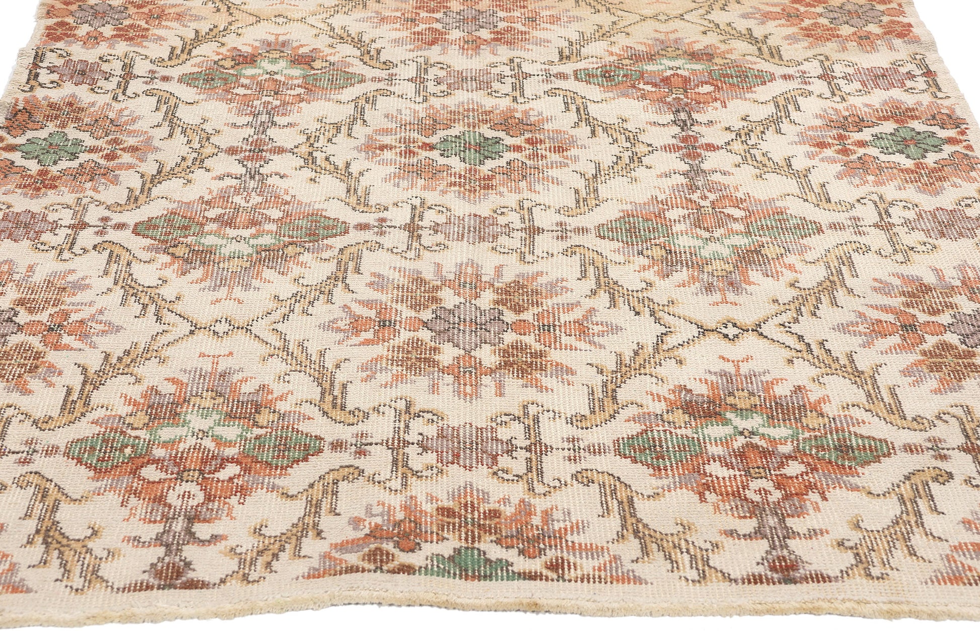 4 x 7 Vintage Turkish Sivas Rug 51944