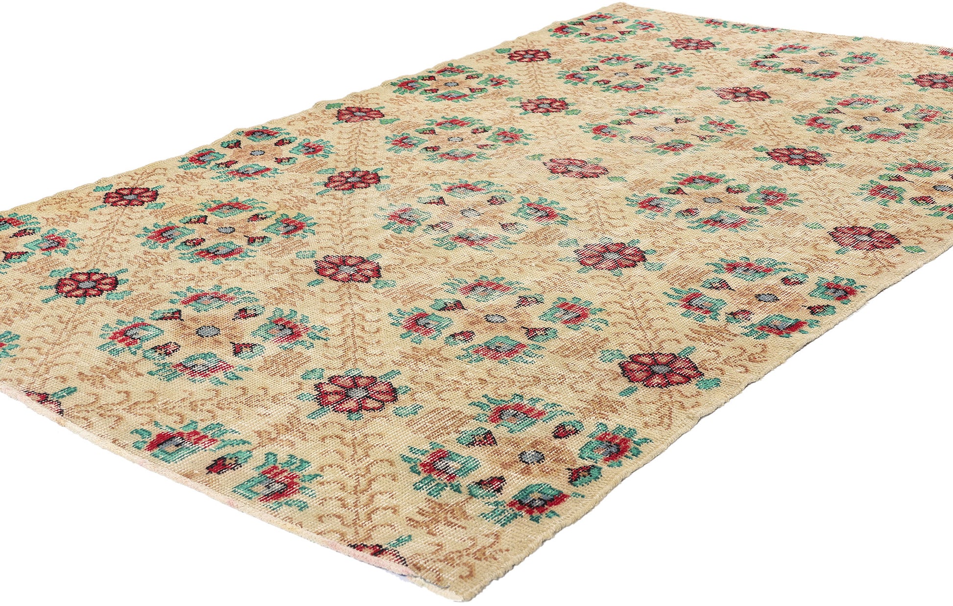 4 x 7 Vintage Turkish Sivas Rug 51950