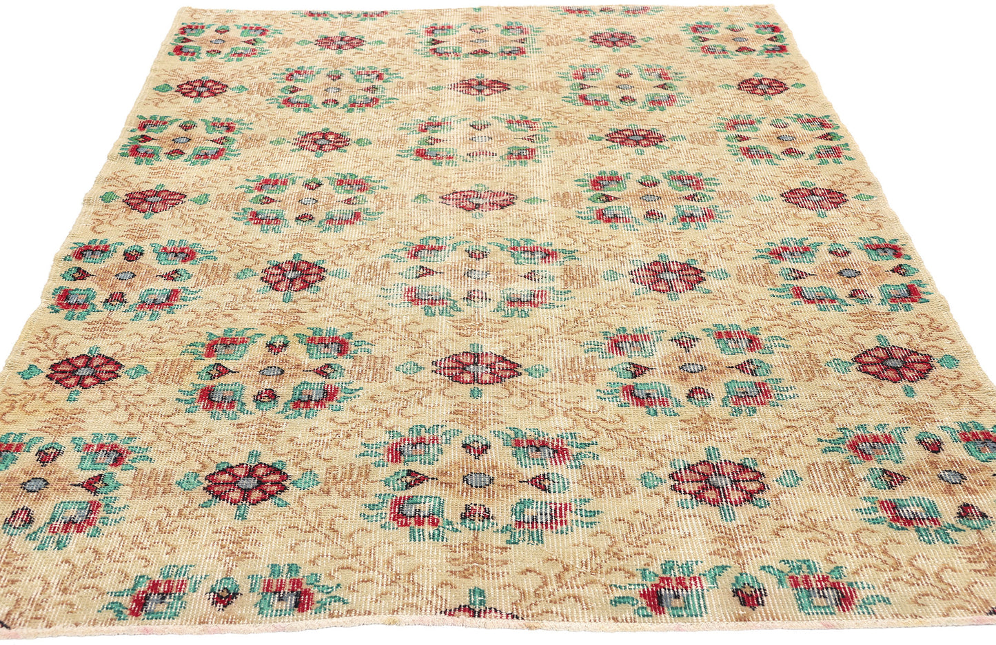 4 x 7 Vintage Turkish Sivas Rug 51950