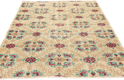 4 x 7 Vintage Turkish Sivas Rug 51950