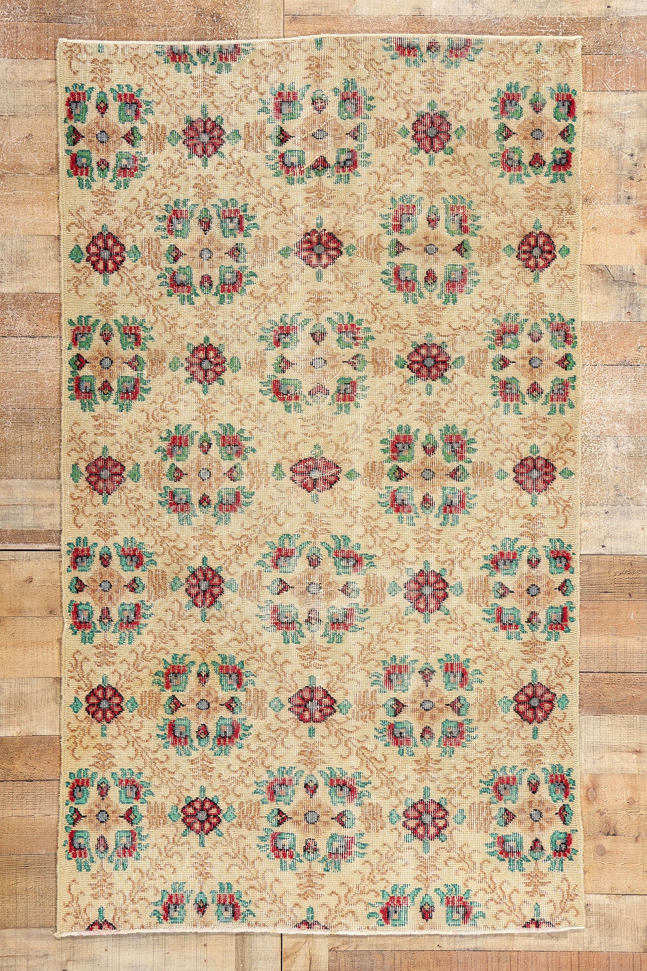 4 x 7 Vintage Turkish Sivas Rug 51950